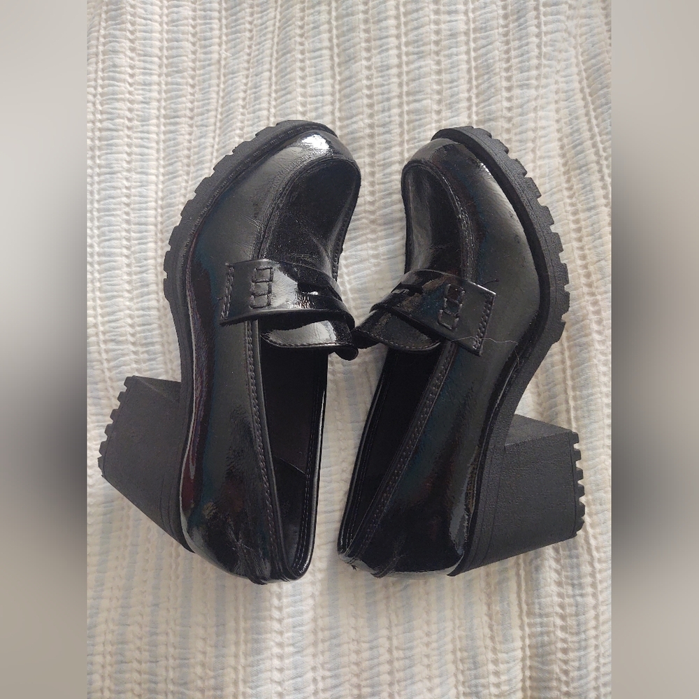 Thick Heel Loafers